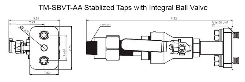TM-SBVT-AA Stabilized Taps with Integral Ball Valve